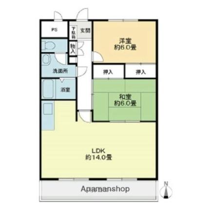 オーキッドテラス志津川 405｜愛媛県東温市志津川(賃貸マンション2LDK・4階・62.70㎡)の写真 その2