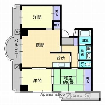 ランドマーク一番町 ｜愛媛県松山市一番町１丁目(賃貸マンション3LDK・7階・71.19㎡)の写真 その2