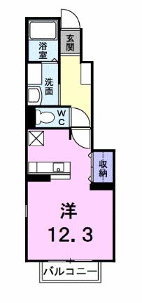 ネオカーサ山越 102｜愛媛県松山市山越６丁目(賃貸アパート1R・1階・33.15㎡)の写真 その2