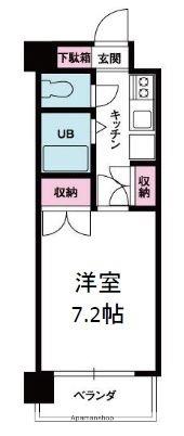 愛媛県松山市祝谷６丁目(賃貸マンション1K・4階・23.49㎡)の写真 その2