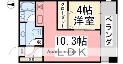 愛媛県松山市二番町４丁目(賃貸マンション1LDK・11階・32.05㎡)の写真 その2