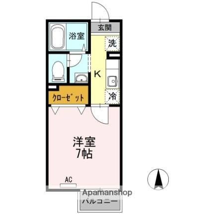 愛媛県松山市南江戸４丁目(賃貸アパート1K・1階・23.59㎡)の写真 その2