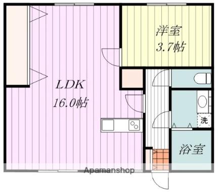 愛媛県松山市土居田町(賃貸マンション1LDK・2階・52.65㎡)の写真 その2