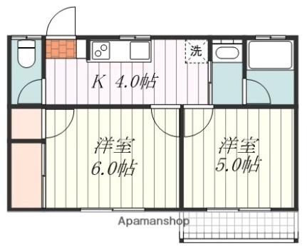 愛媛県松山市姫原２丁目（賃貸アパート2K・1階・39.96㎡） その2