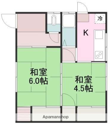 愛媛県松山市道後樋又(賃貸一戸建2K・1階・38.00㎡)の写真 その2