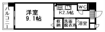 サン住吉II 201｜愛媛県松山市竹原３丁目(賃貸マンション1K・2階・30.96㎡)の写真 その2