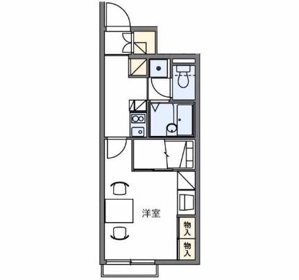 レオパレス柚壽之木 111｜愛媛県東温市見奈良(賃貸アパート1K・1階・23.61㎡)の写真 その2