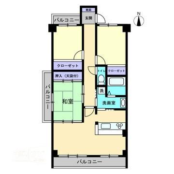 サーパス萱町 ｜愛媛県松山市萱町５丁目(賃貸マンション3LDK・4階・73.84㎡)の写真 その2