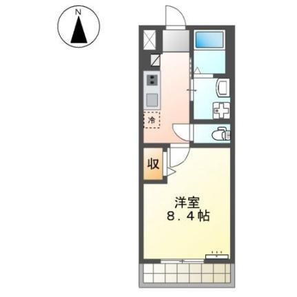 ユーロピュア　西山 206｜愛媛県松山市小坂５丁目(賃貸アパート1K・2階・29.75㎡)の写真 その2