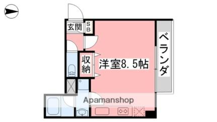 愛媛県松山市道後北代(賃貸マンション1R・5階・21.50㎡)の写真 その2