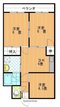 愛媛県松山市和泉北４丁目(賃貸マンション3DK・1階・47.46㎡)の写真 その2