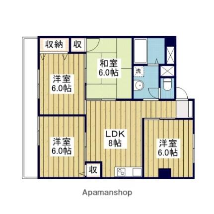 愛媛県松山市竹原２丁目(賃貸マンション4DK・10階・72.13㎡)の写真 その2