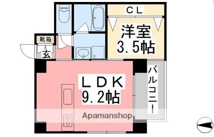 愛媛県松山市雄郡１丁目（賃貸マンション1LDK・5階・35.39㎡） その2