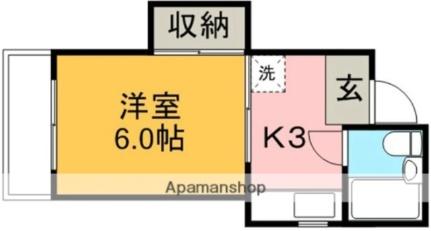 コーポ勝山 303｜愛媛県松山市清水町３丁目(賃貸マンション1K・3階・20.60㎡)の写真 その2