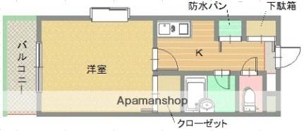 メゾン・ド・エラン 402｜愛媛県松山市立花５丁目(賃貸マンション1K・4階・27.30㎡)の写真 その2