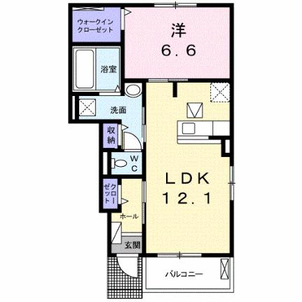 ドミール・サクラメント 103｜愛媛県松山市南江戸２丁目(賃貸アパート1LDK・1階・48.35㎡)の写真 その2