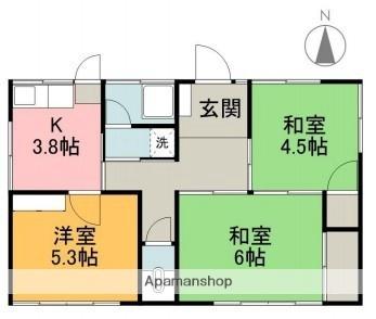 愛媛県松山市余戸中２丁目(賃貸一戸建3DK・1階・47.70㎡)の写真 その2