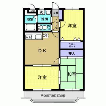 ユーミー平松 ｜愛媛県松山市生石町(賃貸マンション3DK・3階・63.17㎡)の写真 その2