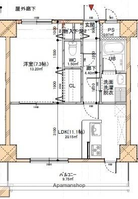 愛媛県松山市小坂３丁目(賃貸マンション1LDK・1階・48.75㎡)の写真 その2