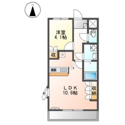 スカイハイツ弁天山 205｜愛媛県松山市北吉田町(賃貸アパート1LDK・2階・36.00㎡)の写真 その2