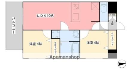 ＧＲＡＮＤＥ　ＡＲＣＨＥ　ＥＤＡＭＡＴＳＵ ｜愛媛県松山市枝松４丁目(賃貸マンション2LDK・2階・47.66㎡)の写真 その2