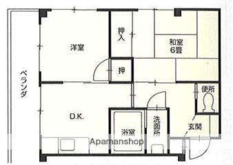 第5ミサワハウス ｜愛媛県松山市美沢２丁目(賃貸マンション2DK・4階・37.40㎡)の写真 その2