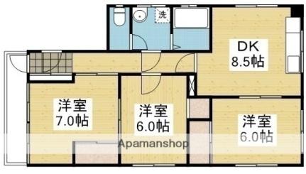 第16みのり石手ビル ｜愛媛県松山市石手４丁目(賃貸マンション3DK・3階・69.12㎡)の写真 その2