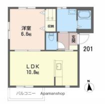 ドミール・Ｔ－II  ｜ 愛媛県松山市立花１丁目（賃貸アパート1LDK・2階・40.62㎡） その2