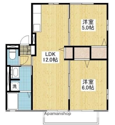 レトアたのくぼ　Ｂ棟 ｜愛媛県東温市田窪(賃貸アパート2LDK・2階・49.85㎡)の写真 その2