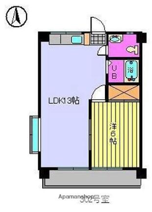 メゾンベネッセ ｜愛媛県松山市中村５丁目(賃貸マンション1LDK・3階・38.88㎡)の写真 その2