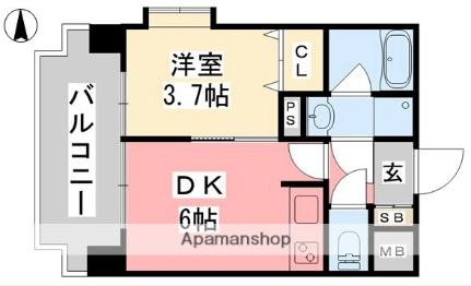 ツイン・ハーモニー道後II  ｜ 愛媛県松山市道後今市（賃貸マンション1DK・3階・28.73㎡） その2