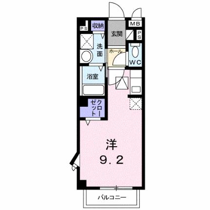 ミニヨンハウス 105｜愛媛県松山市東垣生町(賃貸アパート1R・1階・26.80㎡)の写真 その2