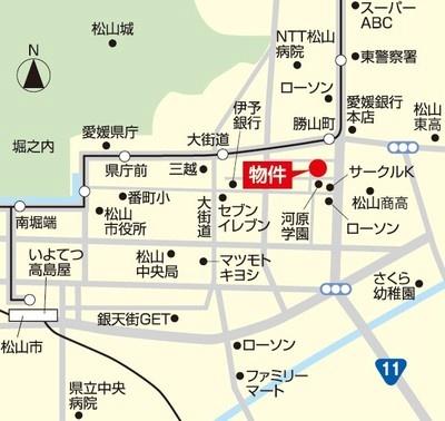 ランドマーク一番町 402｜愛媛県松山市一番町１丁目(賃貸マンション3DK・4階・62.68㎡)の写真 その22