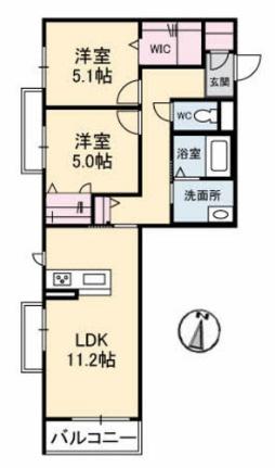 プレミアス ｜愛媛県四国中央市三島金子３丁目(賃貸マンション2LDK・3階・57.77㎡)の写真 その2