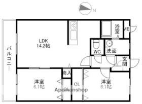 メゾンヴィサージュ　3 103 ｜ 愛媛県四国中央市金生町下分（賃貸マンション2LDK・1階・58.00㎡） その2