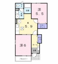 サンシャイン　セレノ 101 ｜ 愛媛県新居浜市上原１丁目（賃貸アパート2K・1階・42.77㎡） その2