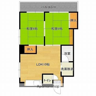 亀井ビル 401｜愛媛県宇和島市栄町港１丁目(賃貸マンション2LDK・4階・48.00㎡)の写真 その2