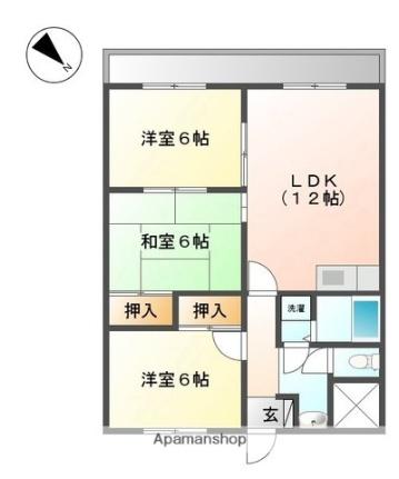 ランフォルセＮＡＫＡＺＡＷＡ 302｜愛媛県宇和島市中沢町１丁目(賃貸マンション3LDK・3階・64.80㎡)の写真 その2