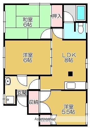 ハウスＴ 2｜愛媛県宇和島市寿町１丁目(賃貸アパート3DK・2階・63.27㎡)の写真 その2