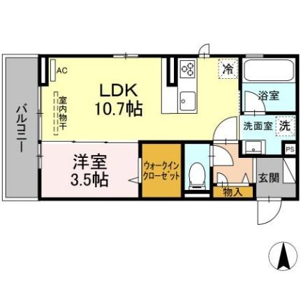 フェリエVI 202｜愛媛県松山市南江戸１丁目(賃貸アパート1LDK・2階・37.69㎡)の写真 その2