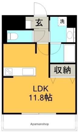 ソレイユａ 203 ｜ 高知県高知市薊野西町２丁目（賃貸マンション1R・2階・30.19㎡） その2