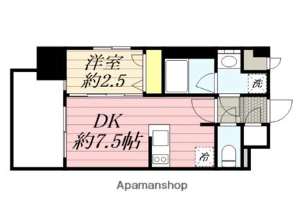 ブランシエスタ千早ＲＪＲ 203｜福岡県福岡市東区千早５丁目(賃貸マンション1DK・2階・26.24㎡)の写真 その2