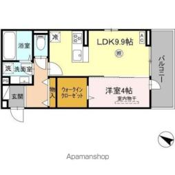 甘木鉄道 太刀洗駅 徒歩8分の賃貸アパート 2階1LDKの間取り