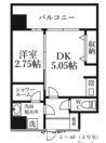 福岡市地下鉄七隈線 薬院大通駅 徒歩5分の賃貸マンション 7階1DKの間取り