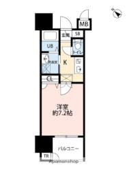 福岡市地下鉄空港線 天神駅 徒歩6分の賃貸マンション 9階1Kの間取り