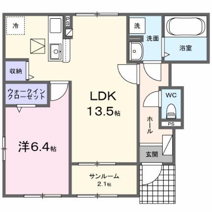 グローブ　Ｂ 101｜福岡県久留米市城島町楢津(賃貸アパート1LDK・1階・50.87㎡)の写真 その2