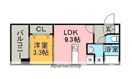 アクタス天神II 208 ｜ 福岡県福岡市中央区舞鶴１丁目（賃貸マンション1LDK・2階・30.16㎡） その2