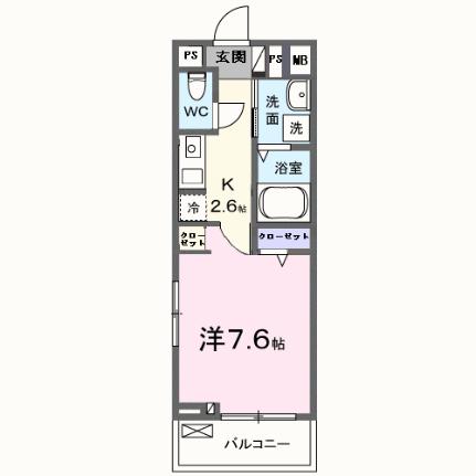 ベルドミール美野島 303｜福岡県福岡市博多区美野島２丁目(賃貸アパート1K・3階・27.02㎡)の写真 その2