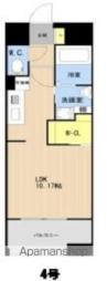 福岡市地下鉄空港線 東比恵駅 徒歩18分の賃貸マンション 10階ワンルームの間取り