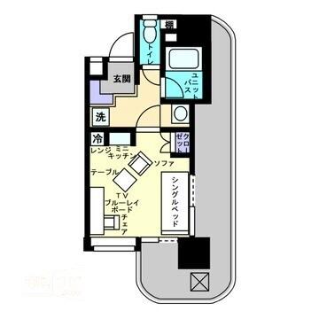 アルファコンフォート福岡西新 405 ｜ 福岡県福岡市早良区西新５丁目（賃貸マンション1K・4階・23.63㎡） その2